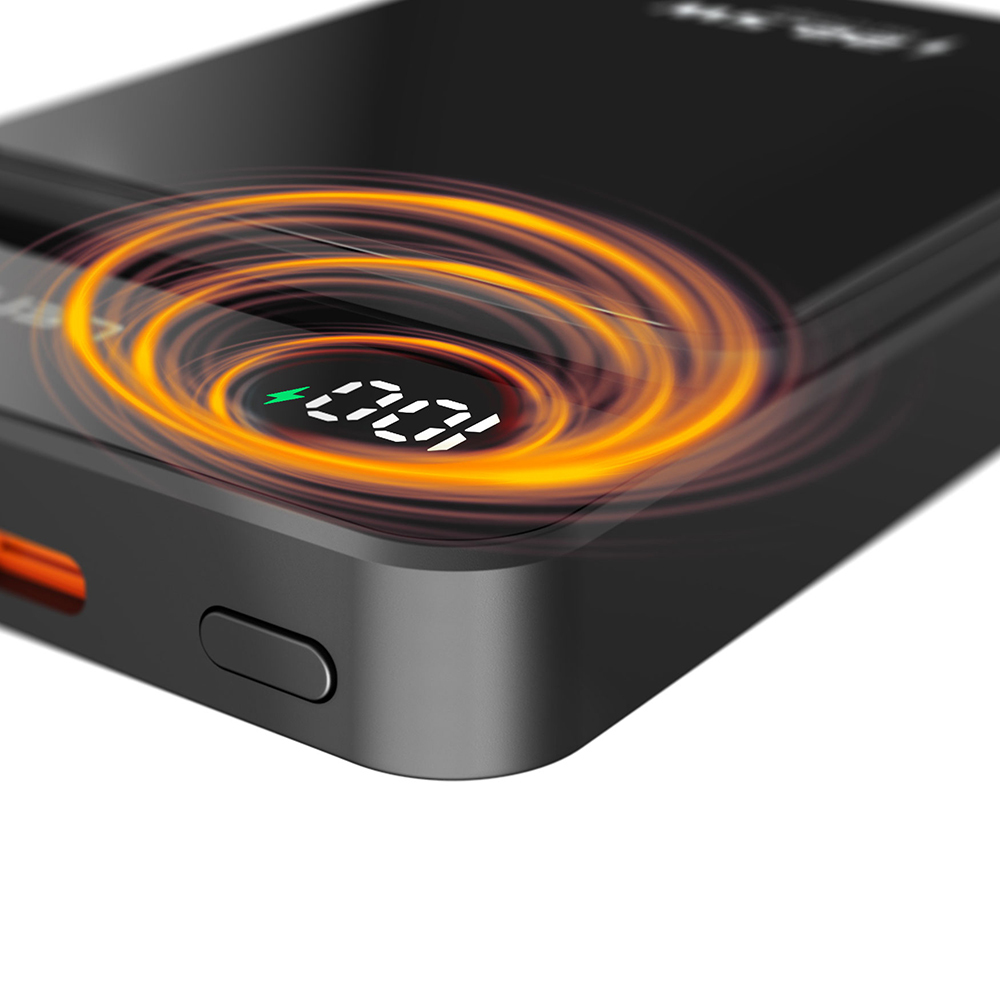 Lenyes PW126D Dijital LED Ekranlı Kablosuz Şarj Özellikli Powerbank 22.5W 10.000mAh - 2