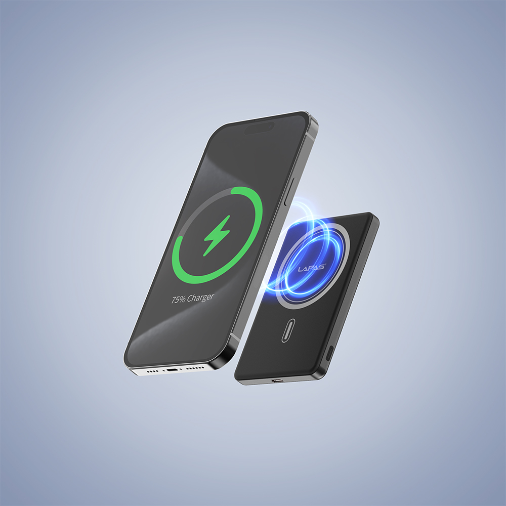 Lapas LP-PW003 Ultra İnce Hızlı Şarj Özellikli Wireless Powerbank 5000mAh 15W - 9