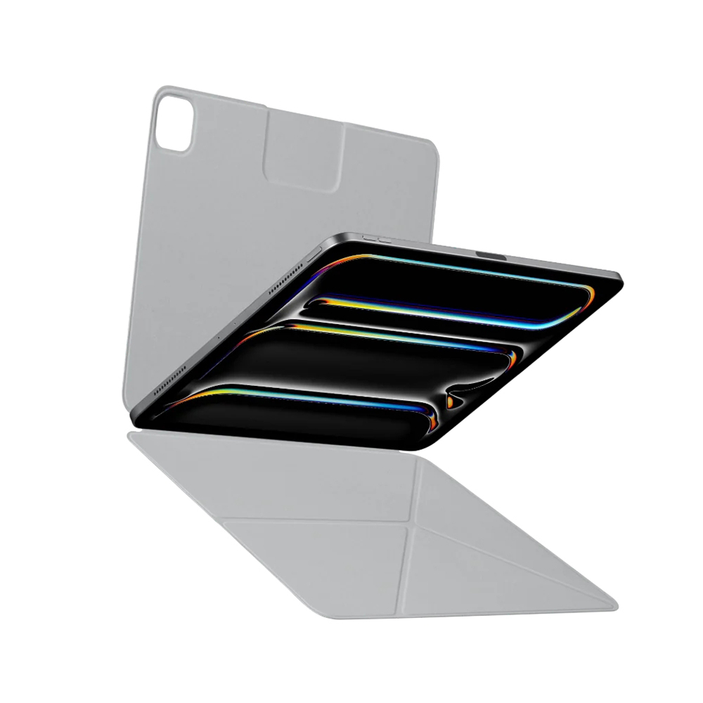 Apple iPad Pro 13 2024 Uyumlu Pitaka MagEZ Falio 2 Kalem Bölmeli Standlı Kılıf - 3