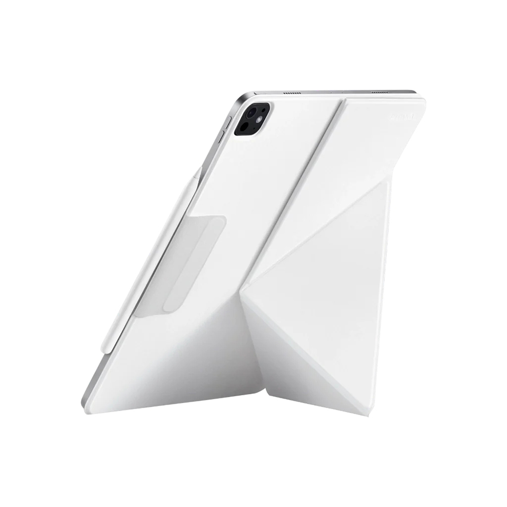 Apple iPad Pro 13 2024 Uyumlu Pitaka MagEZ Falio 2 Kalem Bölmeli Standlı Kılıf - 4