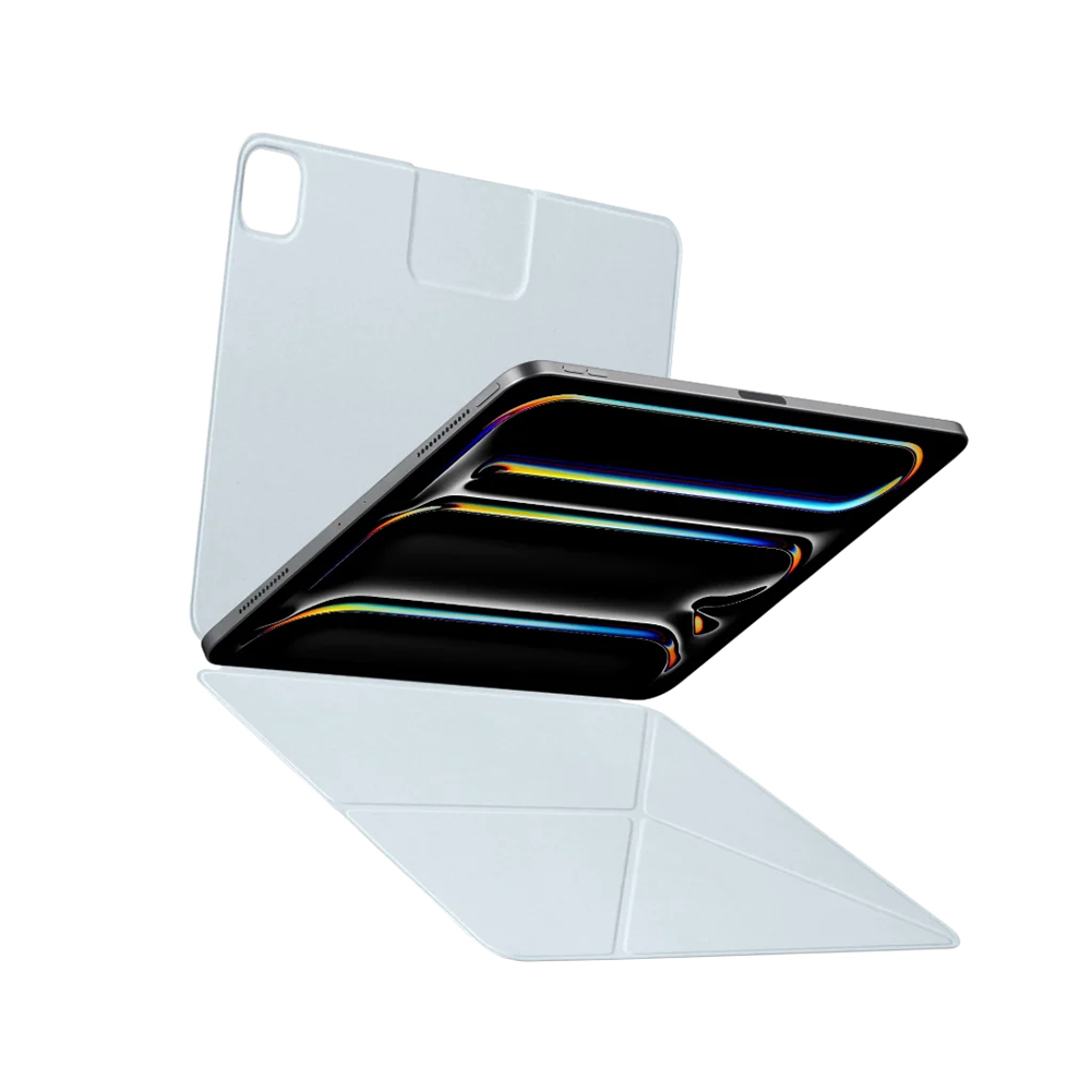 Apple iPad Pro 13 2024 Uyumlu Pitaka MagEZ Falio 2 Kalem Bölmeli Standlı Kılıf - 9