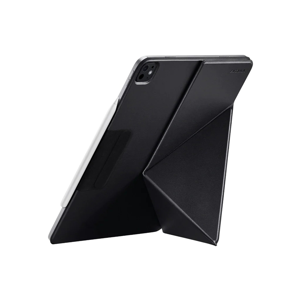 Apple iPad Pro 13 2024 Uyumlu Pitaka MagEZ Falio 2 Kalem Bölmeli Standlı Kılıf - 17
