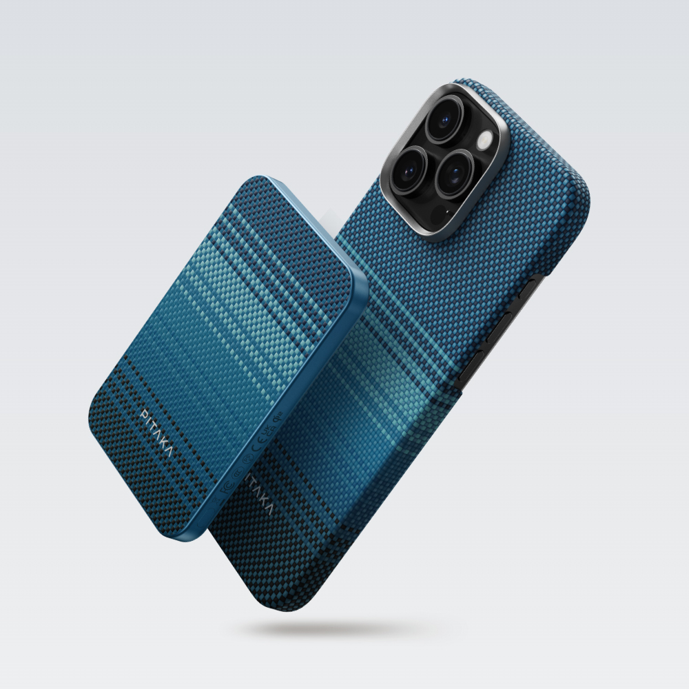 Pitaka Tactile Woven Qi2 Şarj Teknolojili Aramid Fiber M-Safe Powerbank 15W 5000mAh - 13