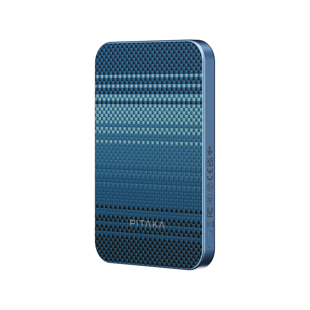 Pitaka Tactile Woven Qi2 Şarj Teknolojili Aramid Fiber M-Safe Powerbank 15W 5000mAh - 24