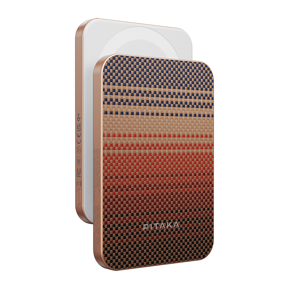Pitaka Tactile Woven Qi2 Şarj Teknolojili Aramid Fiber M-Safe Powerbank 15W 5000mAh - 36
