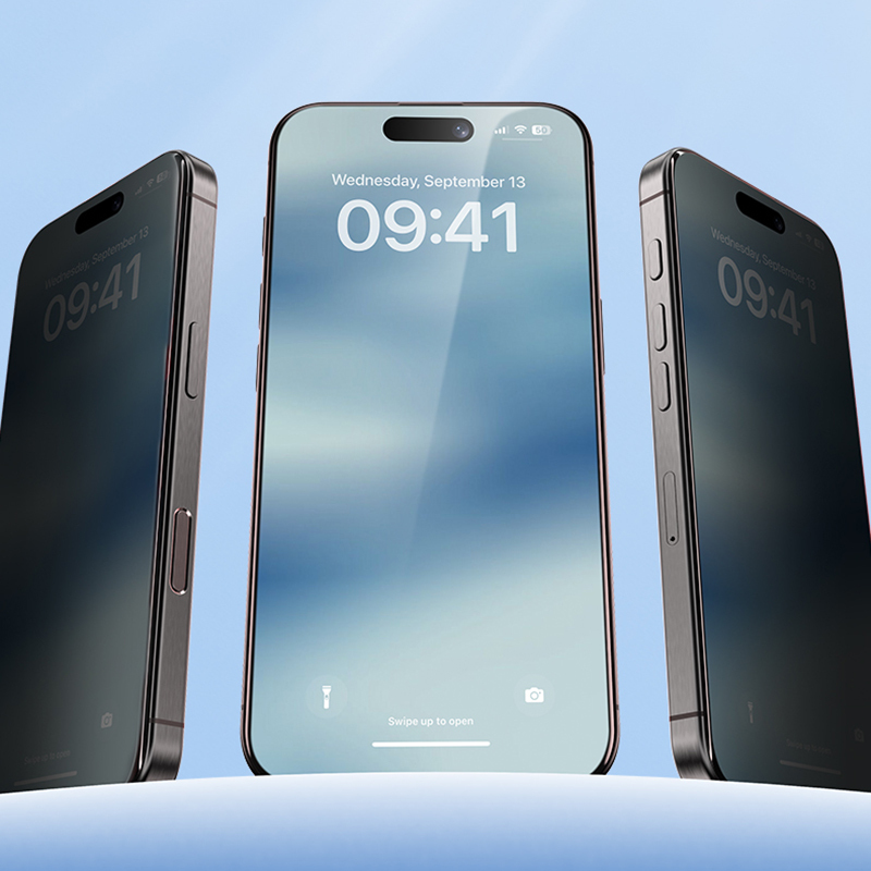 Apple iPhone 16 Pro Uyumlu Benks Ultra İnce Kenarlı Privacy Hayalet Ekran Koruyucu + Kolay Uygulama Aparatlı - 4