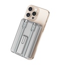Wiwu Wi-P056 Taşınabilir Wireless Şarj ve PD Hızlı Şarj Özellikli Powerbank 15W 10000mAh - 2