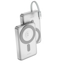 Wiwu Wi-P056 Taşınabilir Wireless Şarj ve PD Hızlı Şarj Özellikli Powerbank 15W 10000mAh - 6