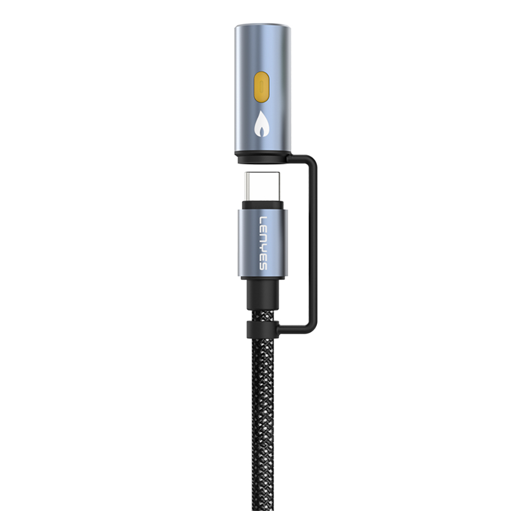 Lenyes LC111 Çoklu Şarj Kablolu Fener Ve Çakmaklık Özellikli 4in1 Kablo 60w 1M - 1