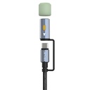 Lenyes LC111 Çoklu Şarj Kablolu Fener Ve Çakmaklık Özellikli 4in1 Kablo 60w 1M - 2