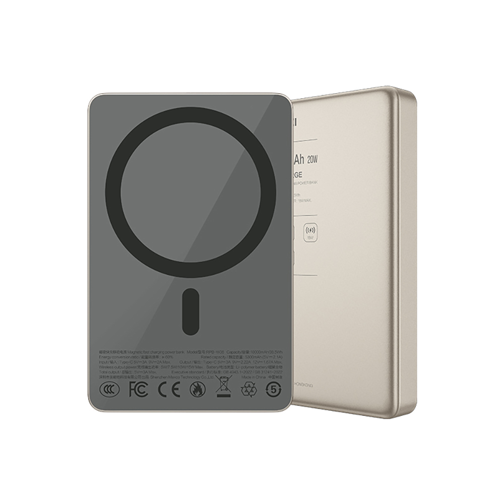 Recci RPB-W36 Ultra İnce PD 20W Hızlı Şarj Özellikli Wireless Powerbank 15W 10000mAh - 2