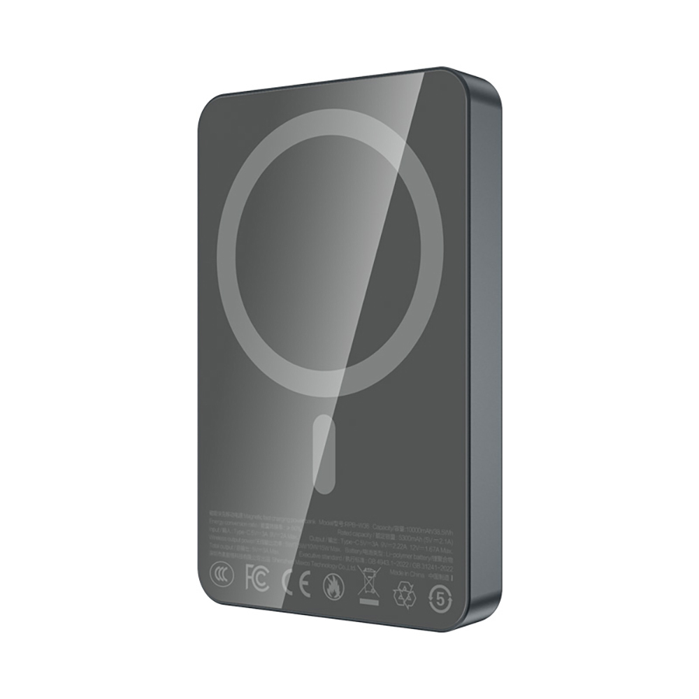 Recci RPB-W36 Ultra İnce PD 20W Hızlı Şarj Özellikli Wireless Powerbank 15W 10000mAh - 4
