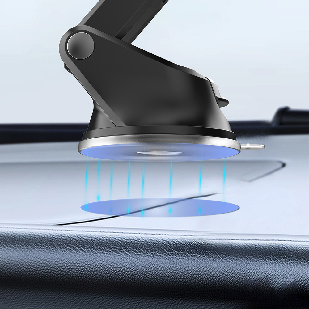 Lenyes CR121 Sarsıntı Önleyici 360° Derece Dönebilen Teleskopik Vantuzlu Tasarım Araç Telefon Tutucu - 8
