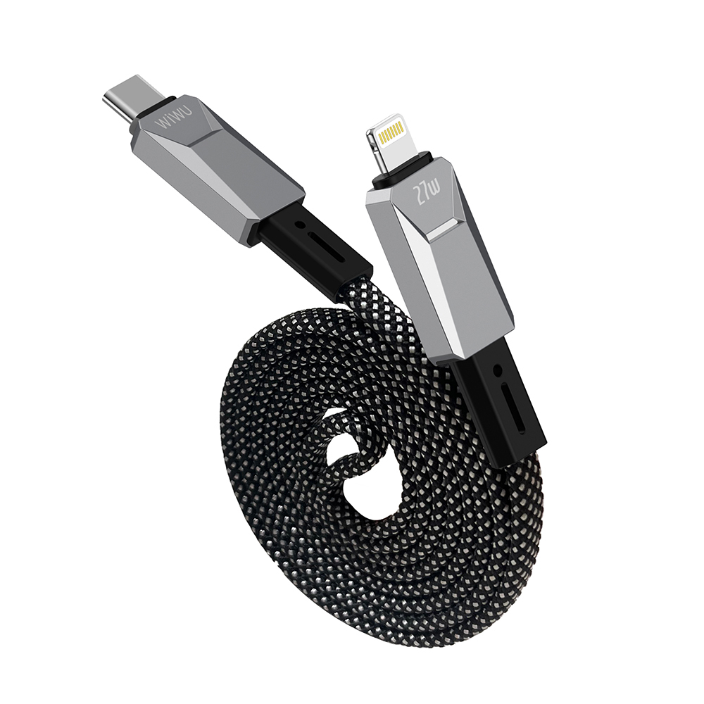 Wiwu Wi-C077 Cyberlink Serisi Type-C to Lightning Hızlı Şarj Özellikli Data ve Şarj Kablosu 27W 1M - 2