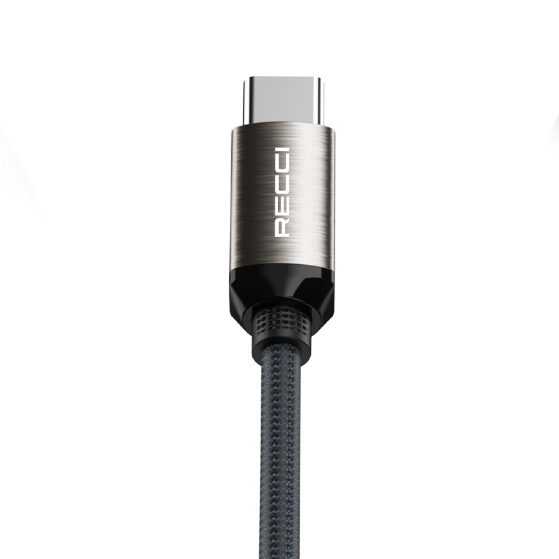 Recci RS35C USB-A to Type-C Örgü Tasarımlı Hızlı Şarj Özellikli Data ve Şarj Kablosu 1M - 6