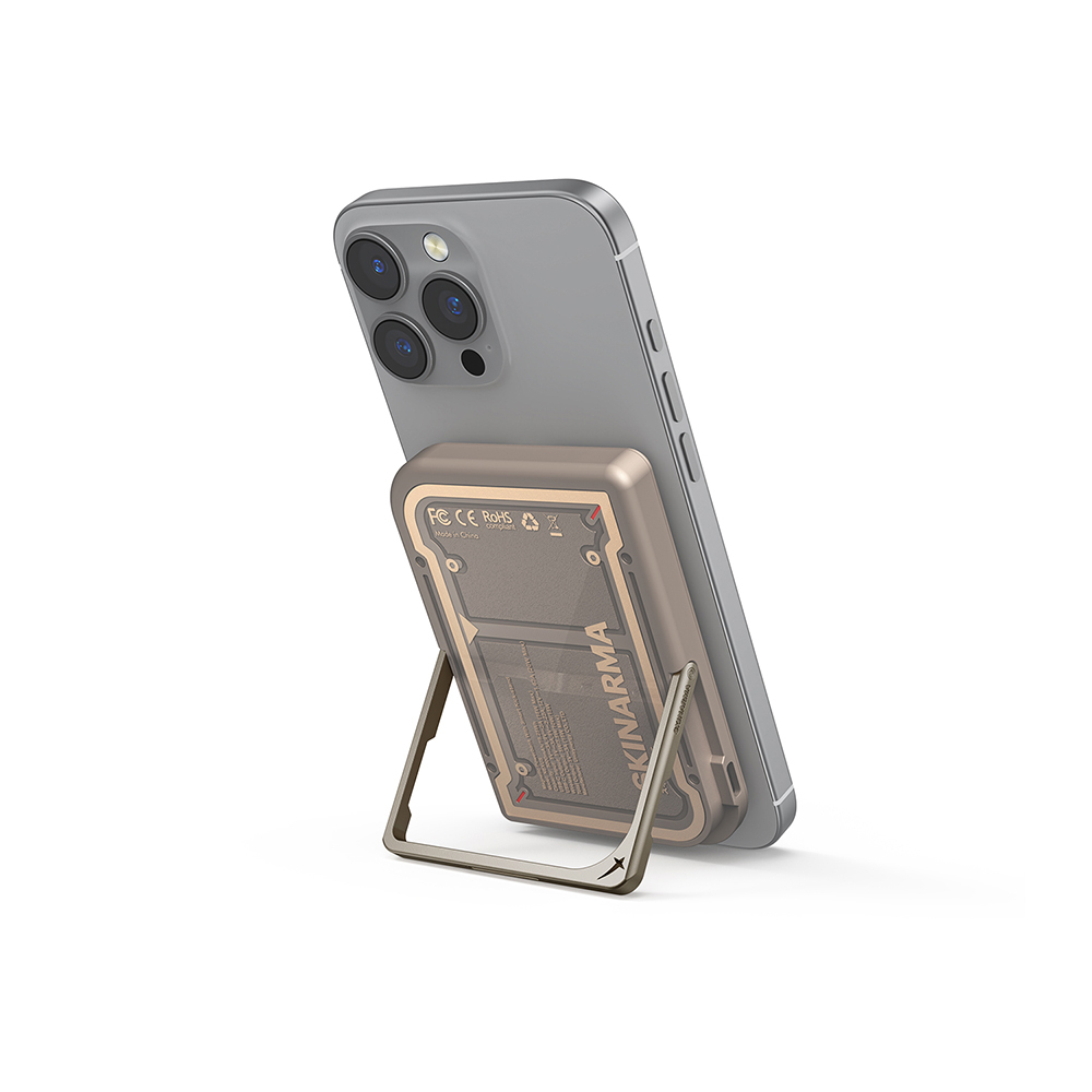 Skinarma Nexus Mecha Kablosuz ve PD Hızlı Şarj Özellikli Metal Standlı Taşınabilir Powerbank 20W 5000mAh - 6