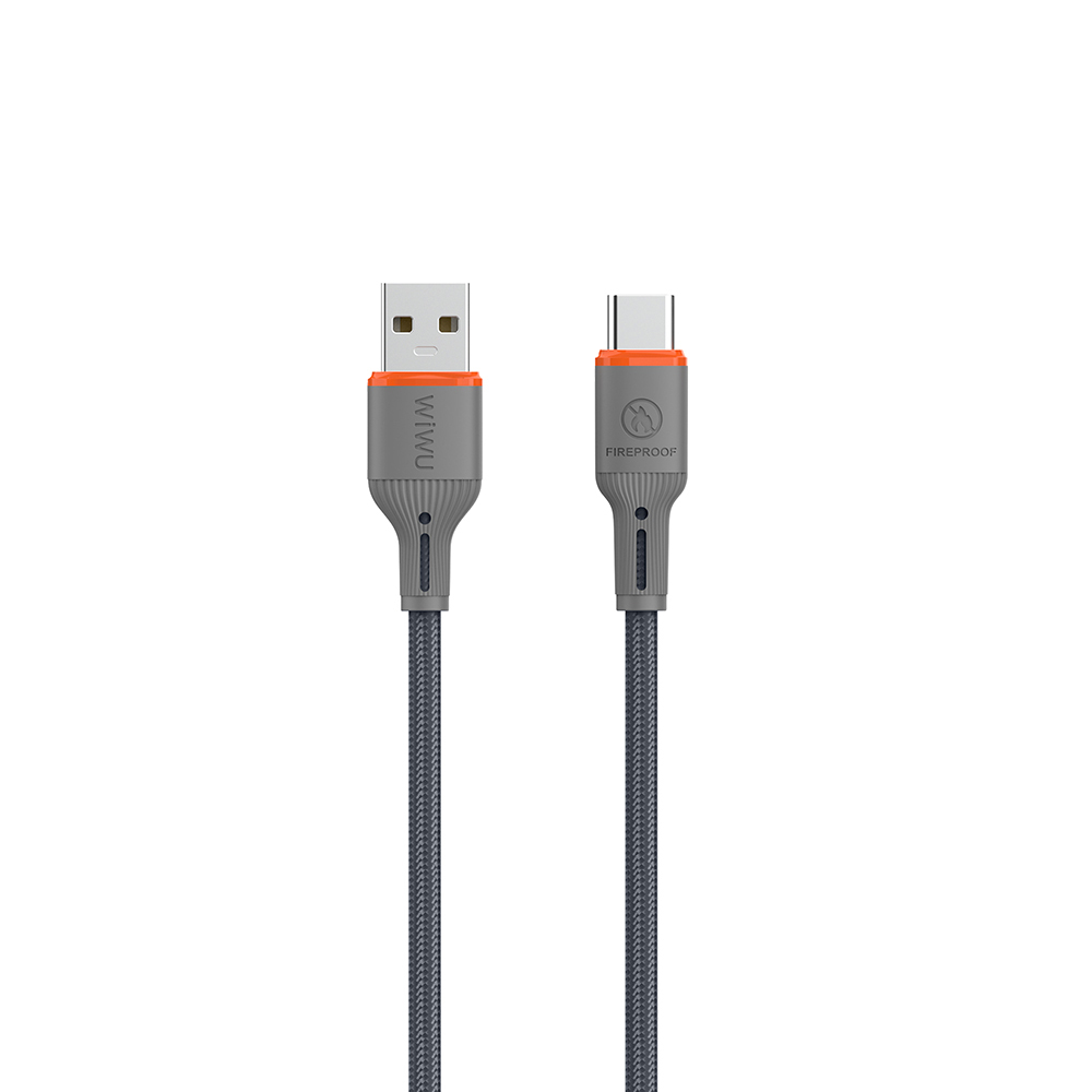 Wiwu Wi-C096 Flame Guard Serisi USB-A to Type-C Hızlı Şarj Özellikli Data ve Şarj Kablosu 1.2M - 2