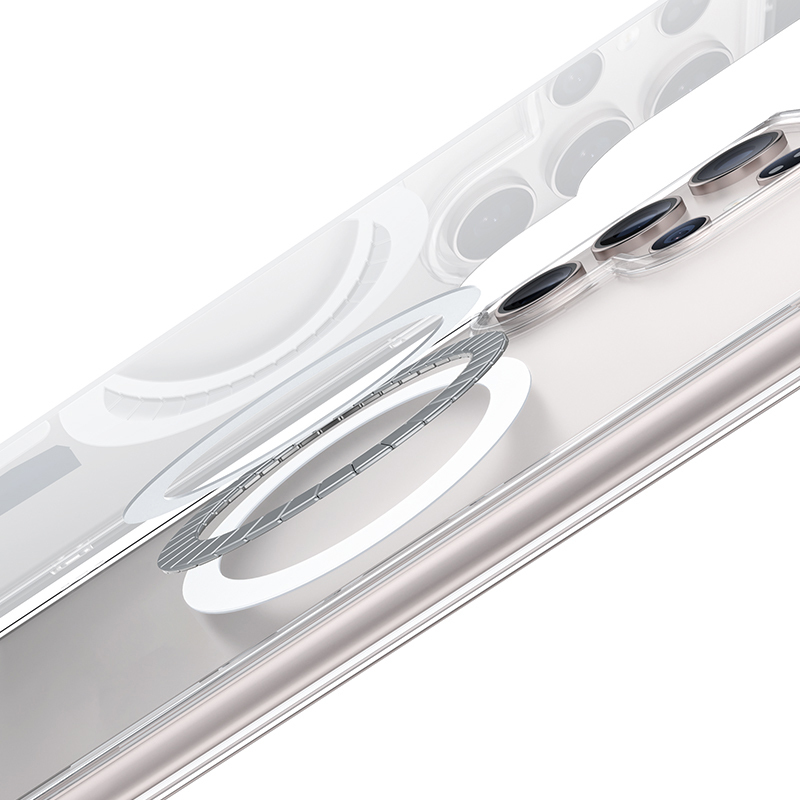 Samsung Galaxy S24 Plus Uyumlu Kılıf Magsafe Şarj Özellikli Airbagli Şeffaf Benks LucentPro Serisi Kapak - 3