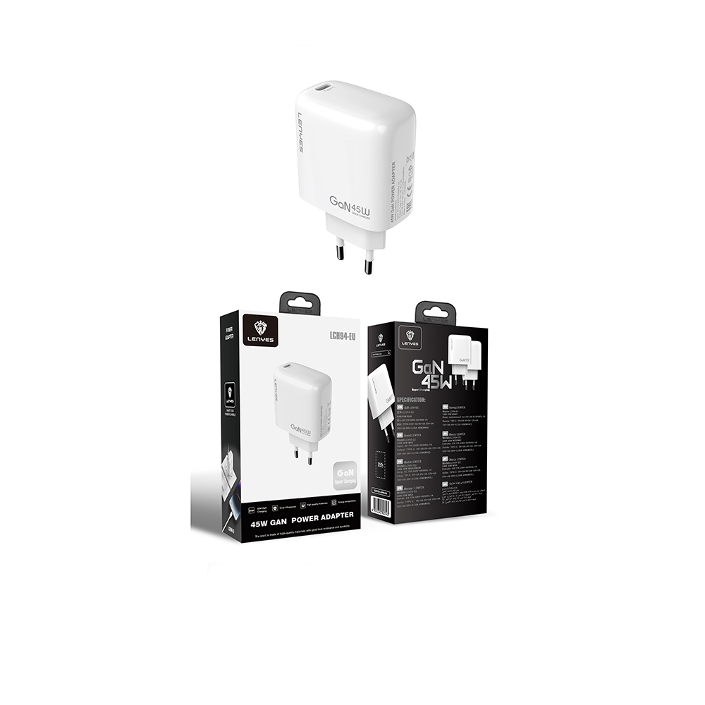 Lenyes LCH94 Type-C GaN Teknolojili PD Hızlı Şarj Özellikli Şarj Başlığı 45W - 6