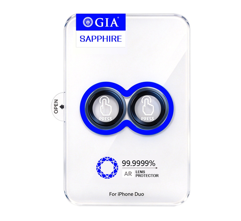 Apple iPhone Duo Mohseven Sapphire One by One Alüminyum Safir Kamera Lens Koruyucu - 3