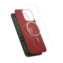 Apple iPhone 15 Pro Uyumlu Kılıf Magsafe Şarj Özellikli Lumintex Teknolojili Fosforlu Aramid Fiber Pitaka Tactile Woven Aries Serisi Kapak - 1