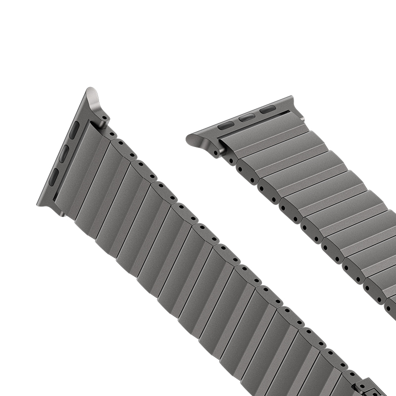 Apple Watch 44mm Uyumlu Benks Aero Titan Serisi Titanyum Metal Kordon - 3
