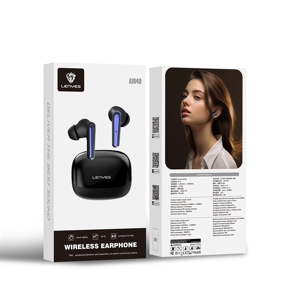 Lenyes Air 40 Hi-Fi Ses Kaliteli Kulak İçi Bluetooth v5.3 Kulaklık - 7