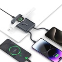 Recci RPB-W27 Galaxy Serisi Dijital LED Göstergeli Kablosuz Şarj Özellikli Type-C ve Lightning Kablolu Powerbank 20W 10.000mAh - 3