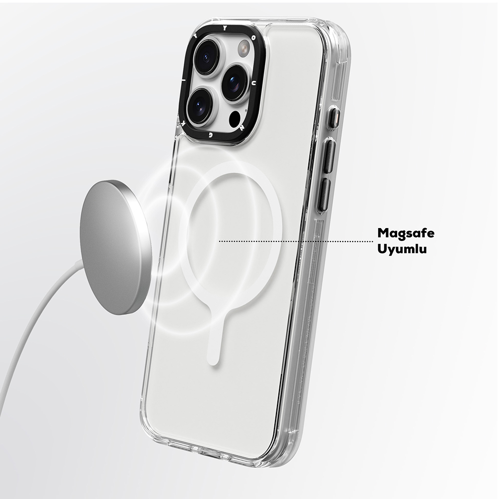 Apple iPhone 16 Pro Uyumlu Kılıf Magsafe Şarj Özellikli YoungKit Crystal Color Serisi Kapak - 6