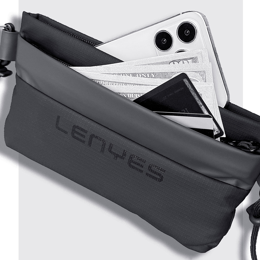 Lenyes LB564 Dreamer Waist Serisi Su Geçirmez Deri Tasarımlı Bel Çantası - 4