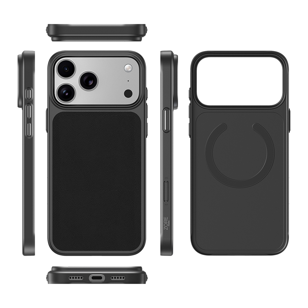 Apple iPhone 17 Pro Uyumlu Kılıf M-Safe Şarj Özellikli PU Zore Paris Trexo Sert PC Kapak - 6