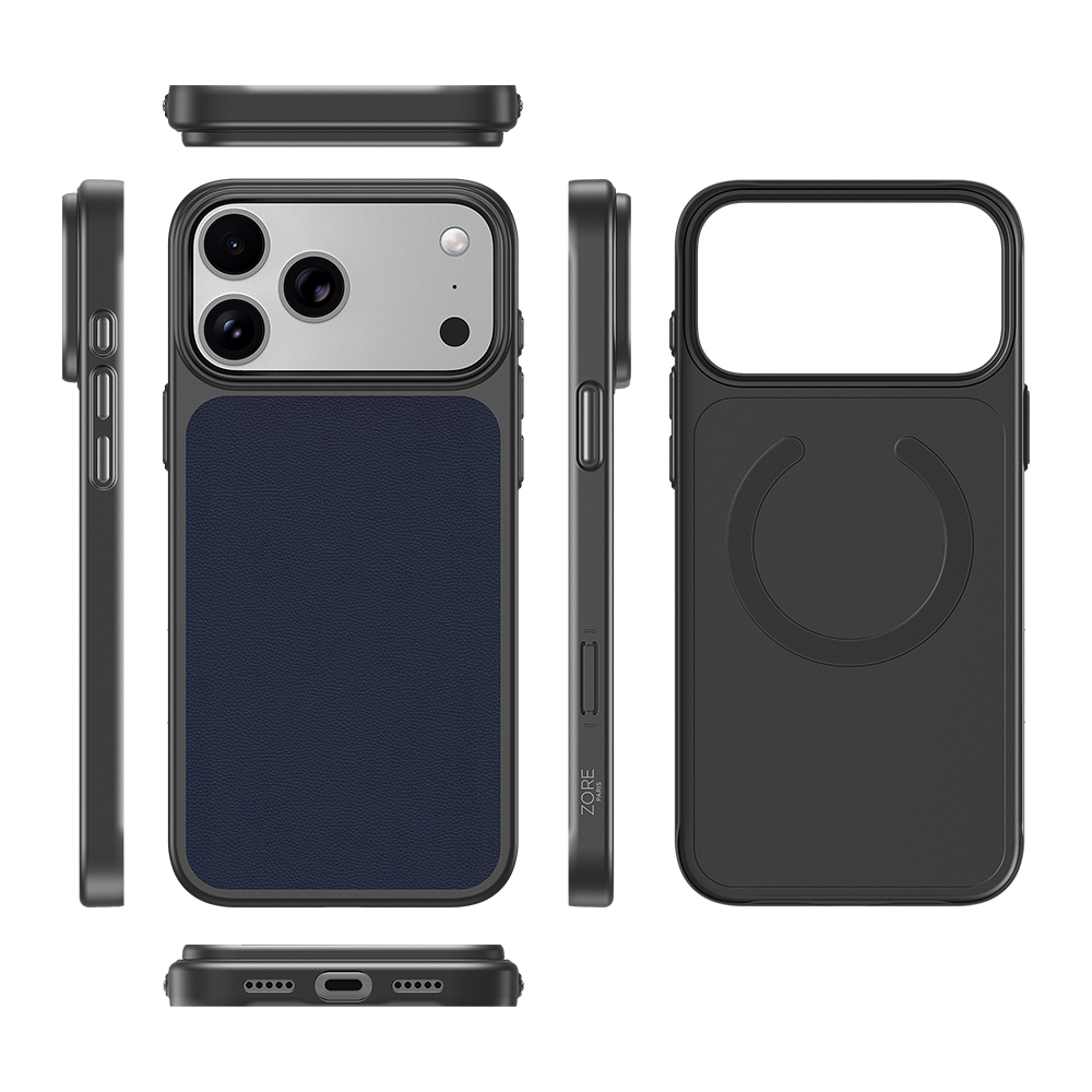 Apple iPhone 17 Pro Max Uyumlu Kılıf M-Safe Şarj Özellikli PU Zore Paris Trexo Sert PC Kapak - 6