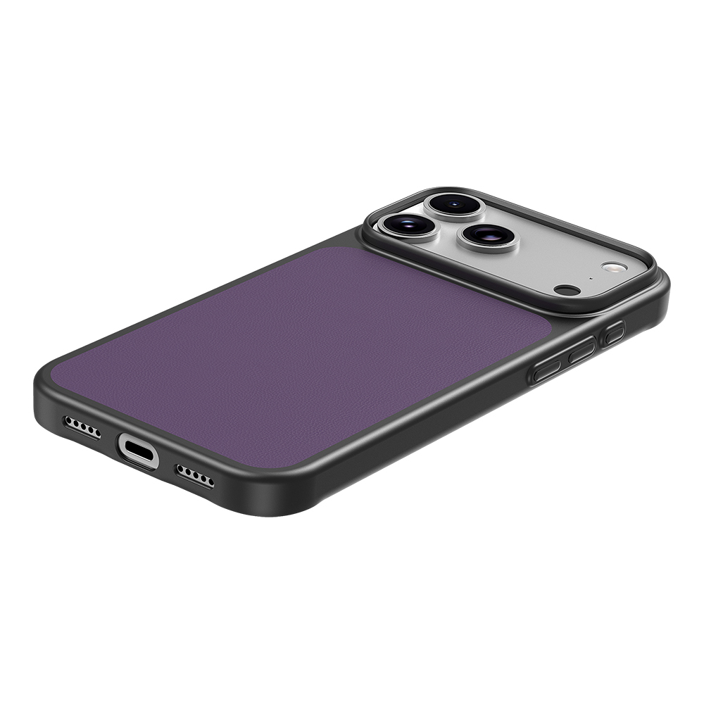 Apple iPhone 17 Pro Max Uyumlu Kılıf M-Safe Şarj Özellikli PU Zore Paris Trexo Sert PC Kapak - 3