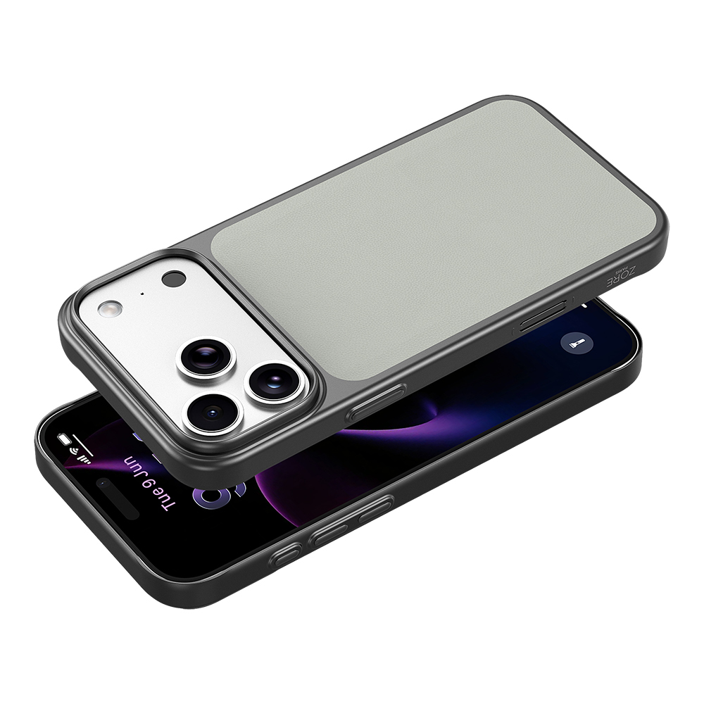 Apple iPhone 17 Pro Max Uyumlu Kılıf M-Safe Şarj Özellikli PU Zore Paris Trexo Sert PC Kapak - 1
