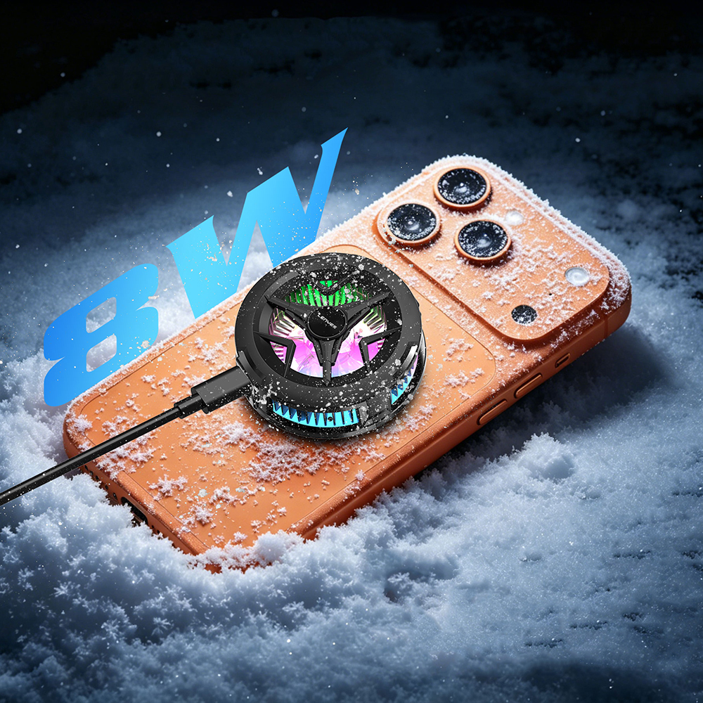 Lenyes LPC203 RGB Işıklı Alüminyum Telefon Soğutucu Fan - 1