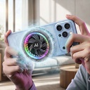 Lenyes LPC205 Akıllı Sıcaklık Kontrollü Adaptif AI Modlu RGB Işıklı Alüminyum Telefon Soğutucu Fan - 1