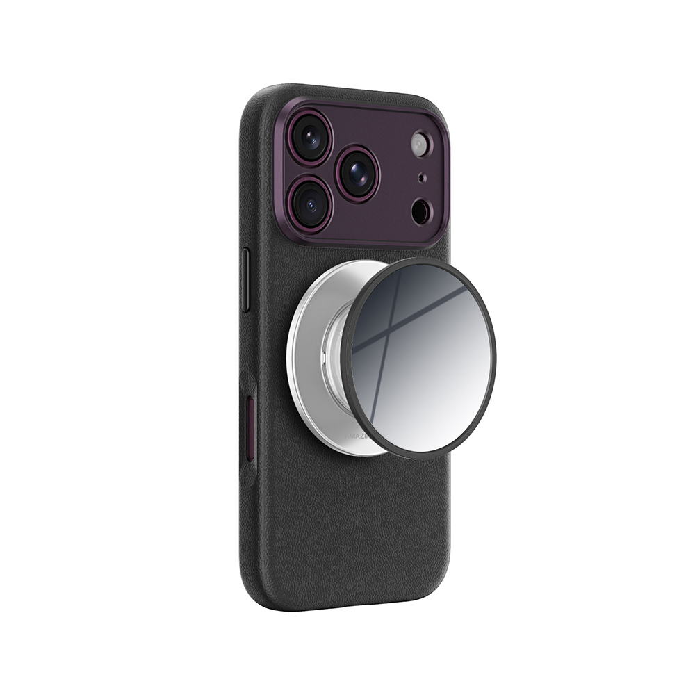 Apple iPhone 18 Pro Max Kılıf M-safe Şarj Özellikli Amazingthing Glamour Allskin Serisi Aynalı Tutucu Standlı Set - 1
