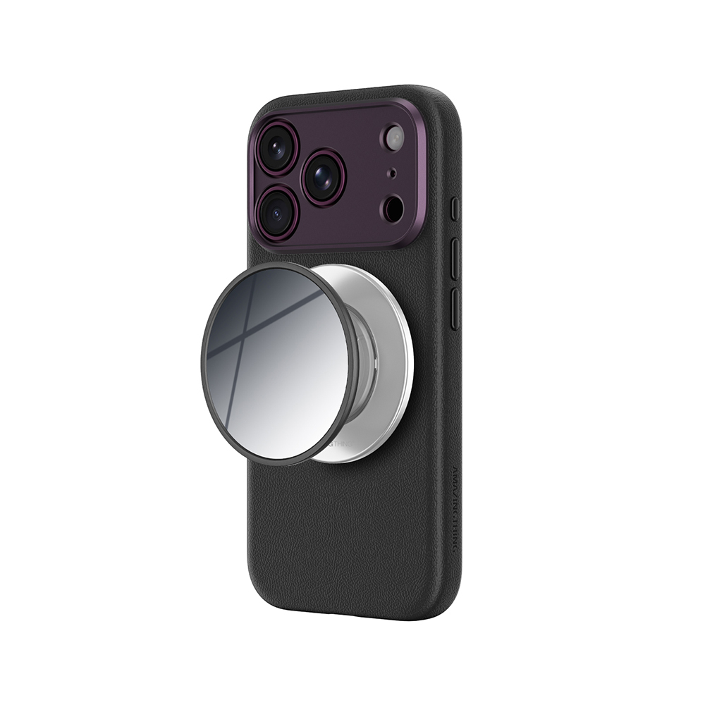 Apple iPhone 18 Pro Max Kılıf M-safe Şarj Özellikli Amazingthing Glamour Allskin Serisi Aynalı Tutucu Standlı Set - 3