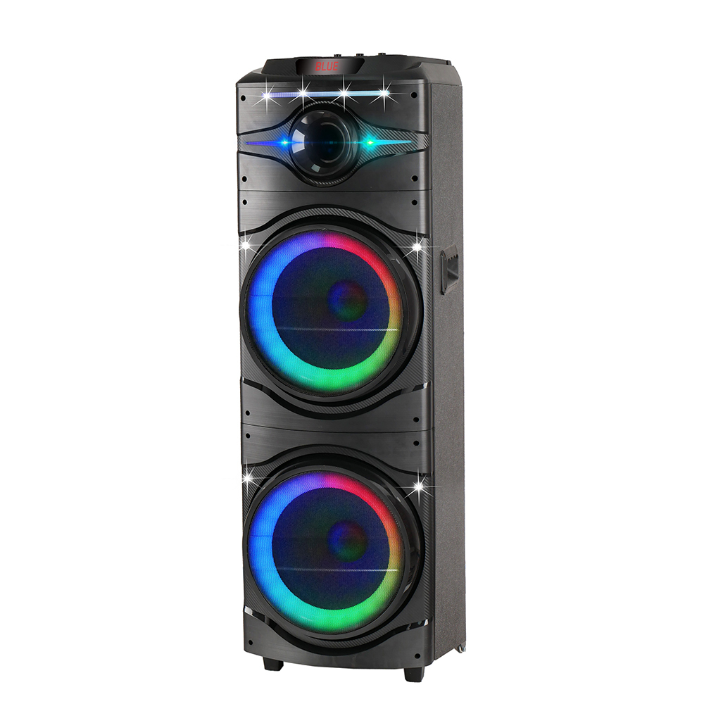 Zore GD-2016 Dijital LED Göstergeli FM Radyolu Mikrofonlu RGB TWS Çift 12 inç Stereo Bass Kablosuz Karaoke Hoparlör - 7