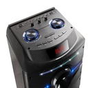 Zore GD-2016 Dijital LED Göstergeli FM Radyolu Mikrofonlu RGB TWS Çift 12 inç Stereo Bass Kablosuz Karaoke Hoparlör - 8