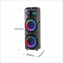 Zore GD-2016 Dijital LED Göstergeli FM Radyolu Mikrofonlu RGB TWS Çift 12 inç Stereo Bass Kablosuz Karaoke Hoparlör - 10