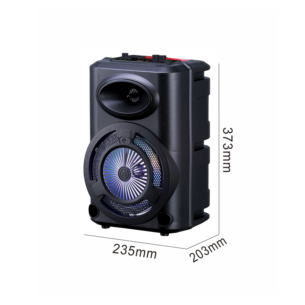 Zore GD-903 Dijital LED Göstergeli FM Radyolu Mikrofonlu RGB TWS 8 inç Stereo Bass Kablosuz Karaoke Hoparlör - 3