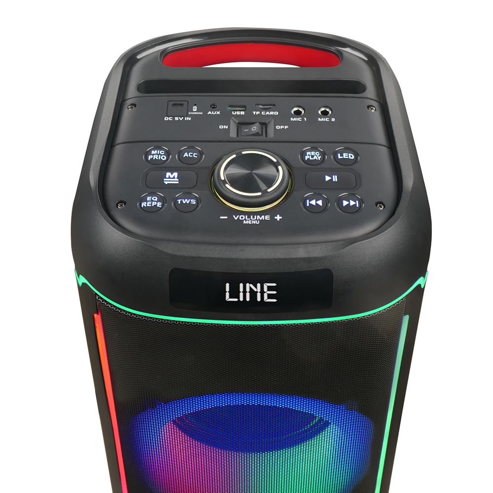 Zore GD-2606 Dijital LED Göstergeli FM Radyolu Mikrofonlu RGB TWS Çift 6.5 inç Stereo Bass Kablosuz Karaoke Hoparlör - 7