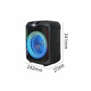 Zore GD-907 Dijital LED Göstergeli FM Radyolu Mikrofonlu RGB TWS 8 inç Stereo Bass Kablosuz Karaoke Hoparlör - 3