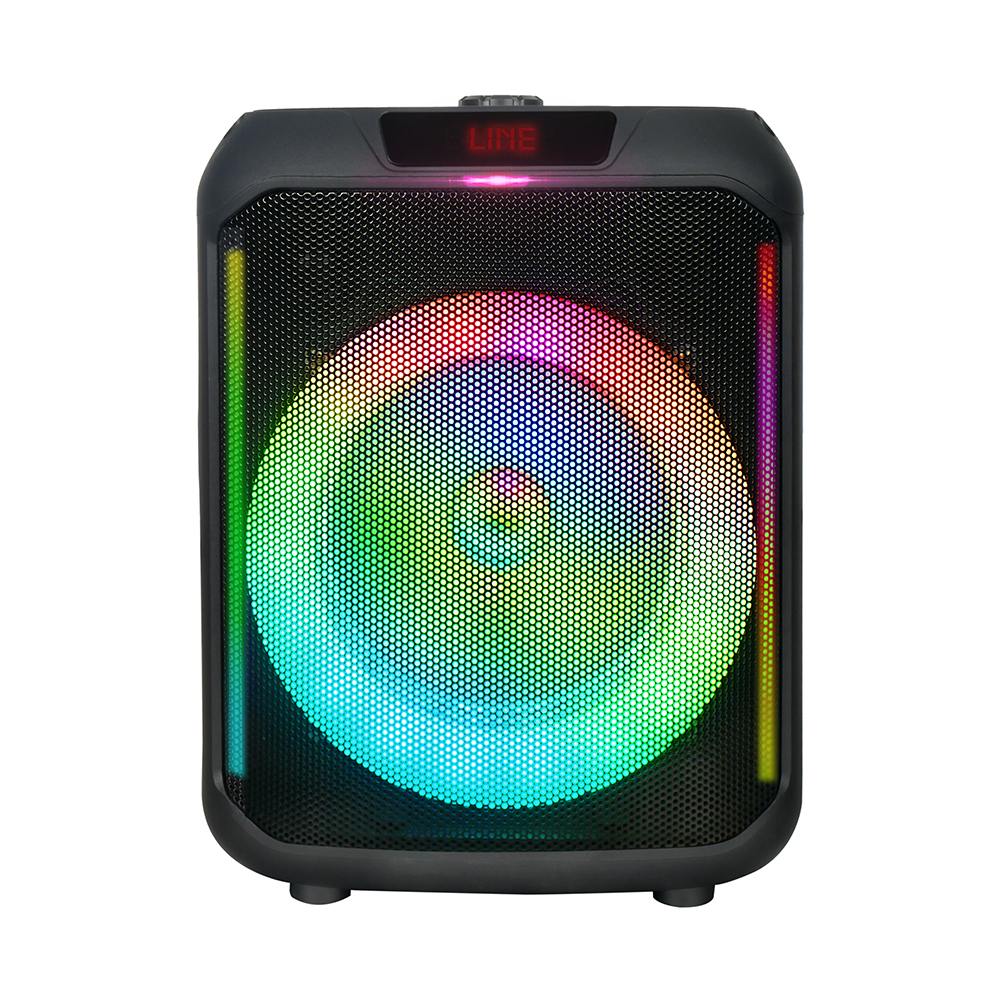 Zore GD-907 Dijital LED Göstergeli FM Radyolu Mikrofonlu RGB TWS 8 inç Stereo Bass Kablosuz Karaoke Hoparlör - 5