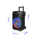 Zore GD-1203 Dijital LED Göstergeli FM Radyolu Mikrofonlu RGB TWS 12 inç Stereo Bass Kablosuz Karaoke Hoparlör - 5