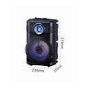 Zore GD-904 Dijital LED Göstergeli FM Radyolu Mikrofonlu RGB TWS 8 inç Stereo Bass Kablosuz Karaoke Hoparlör - 3