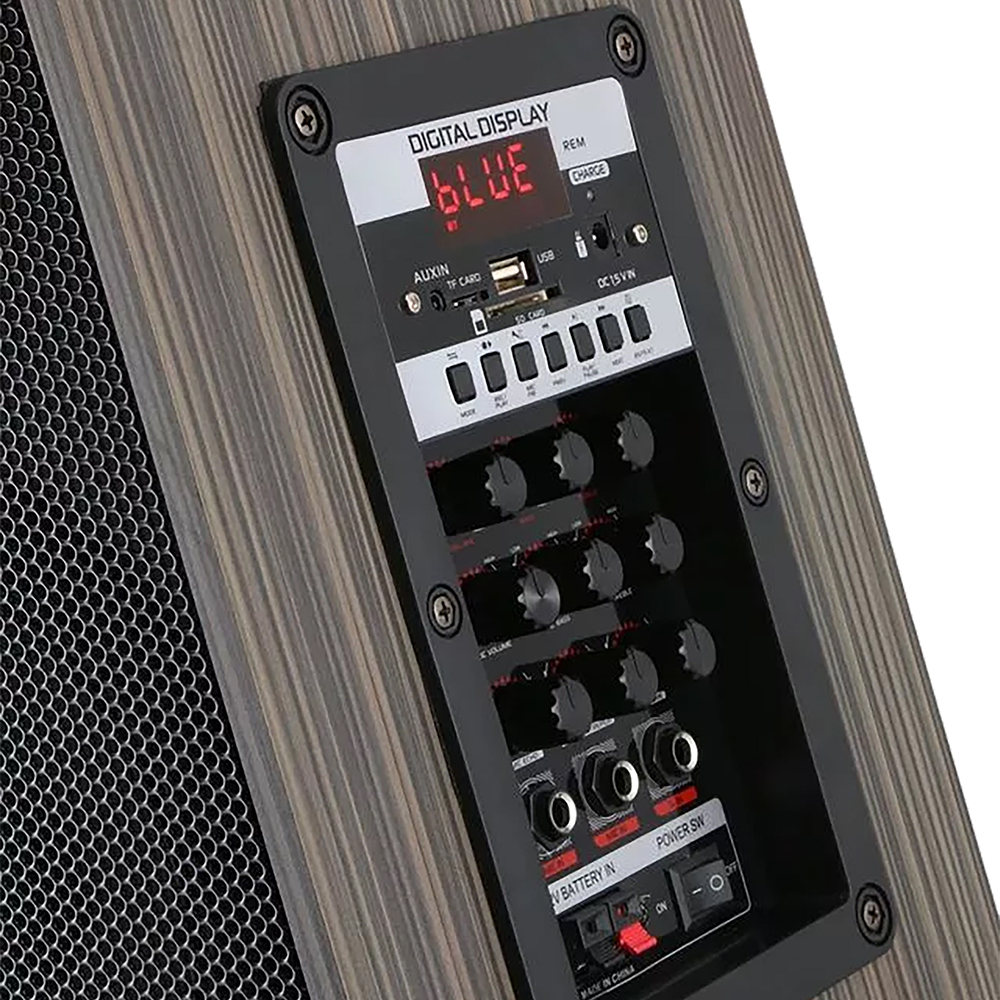 Zore LT-908 Dijital LED Göstergeli FM Radyolu Mikrofonlu TWS 8 inç Stereo Bass Kablosuz Karaoke Hoparlör - 2