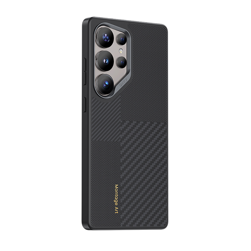 Samsung Galaxy S25 Uyumlu Ultra Kılıf Magsafe Şarj Özellikli Karbon Fiber Benks Montage Hybrid ArmorPro Kevlar Kapak - 2
