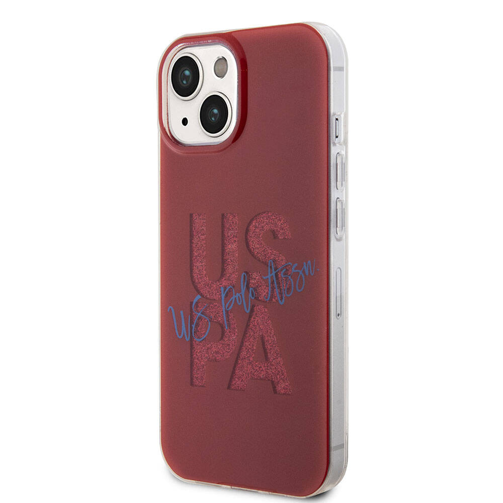 Apple iPhone 15 Uyumlu Kılıf U.S. Polo Assn. Orjinal Lisanslı Simli Parlak Alfabe Tasarım Kapak - 1